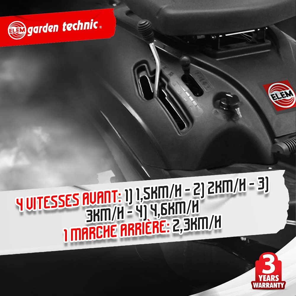 Tracteur tondeuse Elem technic rider61-p