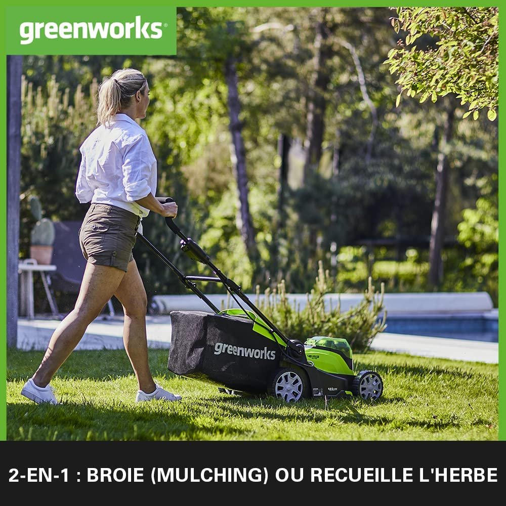 Greenworks G40LM41K2 Tondeuse à Gazon
