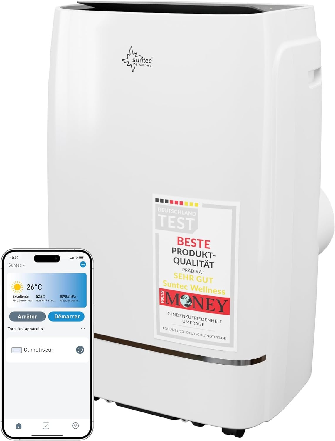 Suntec Climatiseur Mobile Silencieux Advance